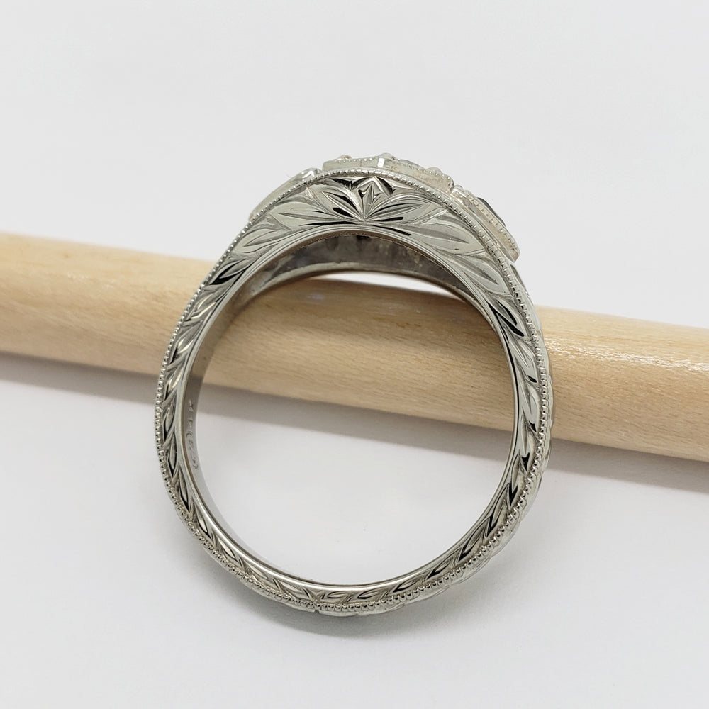 Diamond and Sapphire Engagement Ring | Era Design Vancouver Canada