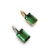 Two emerald cut green tourmaline pendants in 14kt yellow and white gold settings