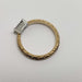 Engraved 14kt yellow gold ring band with white gold basket, no stone visible