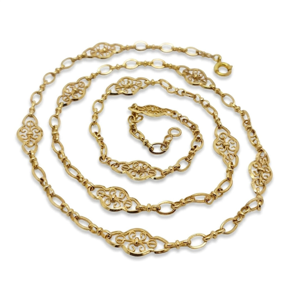18kt Antique Filigree Chain | Era Design Vancouver Canada