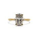 Front view of 14kt yellow gold ring with oval lab-grown diamond
