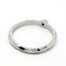 Hammered 14k white gold ring with bezel setting, top view