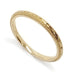 Hand engraved 14kt yellow gold wedding ring with wheat pattern and millgrain edge