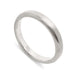 Handcrafted 14k white gold wedding ring with a flat profile and brushed finish