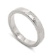 Handcrafted 14k white gold wedding ring with hammered and polished finish
