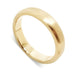 Handcrafted 14k yellow gold flat wedding ring with brushed finish