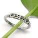 Handcrafted 14kt white gold diamond wedding ring with geometric Art Deco design