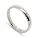 Handcrafted 14kt white gold low dome wedding ring with high polished finish