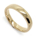 Handcrafted 14kt yellow gold low dome wedding ring with high polish finish