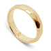 Handcrafted 14kt yellow gold wedding ring with faceted brushed surface