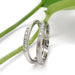Pair of 14kt white gold wedding rings with Canadian diamonds, one polished, one matte