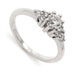 Petite Zira 14kt white gold engagement ring with round lab-grown diamonds, angled view