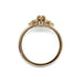 Side profile of handcrafted 14kt yellow gold ring setting