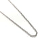 Sterling silver cable chain necklace with round links on a white background