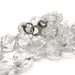 Close-up of sterling silver clasp on clear quartz bead necklace
