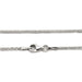 Sterling silver rolo chain necklace with lobster clasp, laid flat