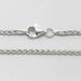 Sterling silver wheat chain bracelet with lobster clasp detail