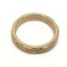 Top view of 14kt yellow gold Art Deco wedding ring with engraved pattern