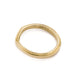 14kt yellow gold chevron millgrain wedding ring, top view