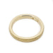 Top view of 14kt yellow gold wedding band with saw blade texture