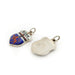 Front and back view of a vintage silver crest pendant with Bonn motif, showing enamel detail and silver hallmark