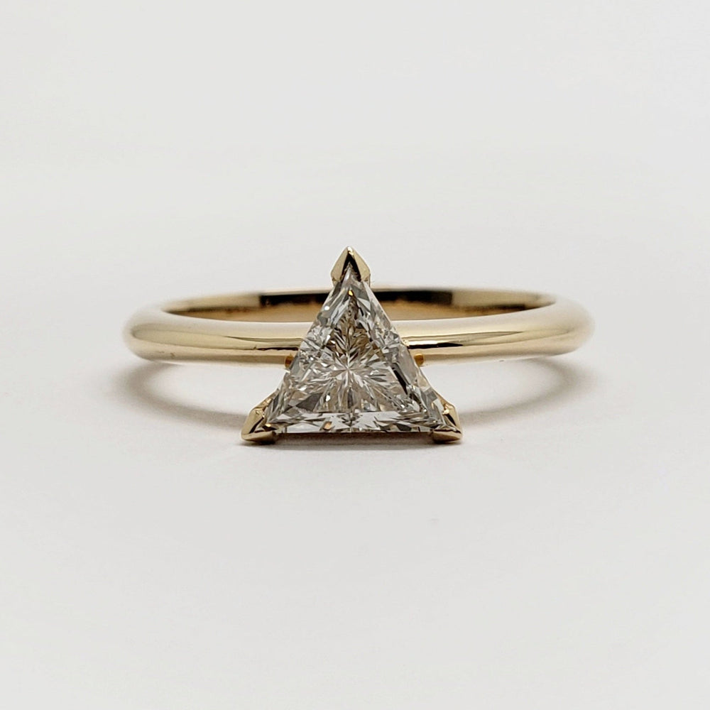Triangle Solitaire Lab Diamond Engagement Ring | Era Design Vancouver Canada