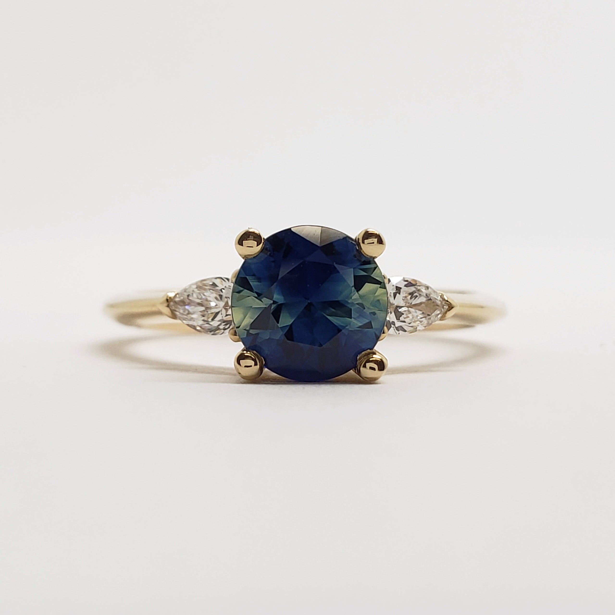 Sapphire and Diamond Engagement Ring | Era Design Vancouver Canada