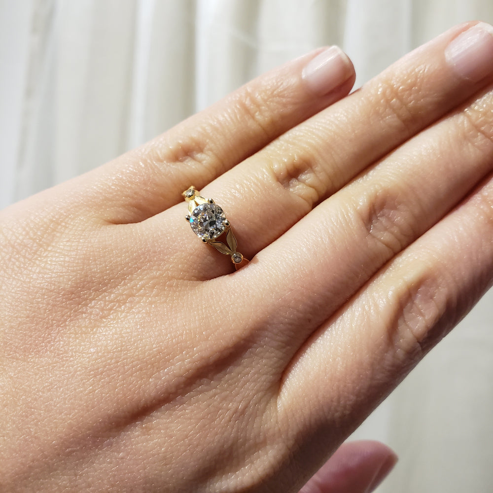 Old European Lab Diamond Engagement Ring | Era Design Vancouver Canada
