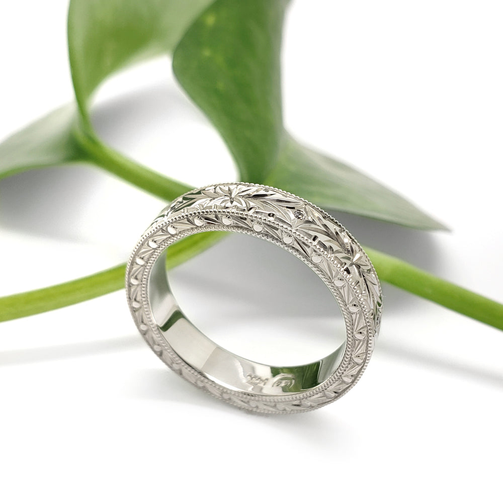 Hand Engraved Wedding Ring | Era Design Vancouver Canada 