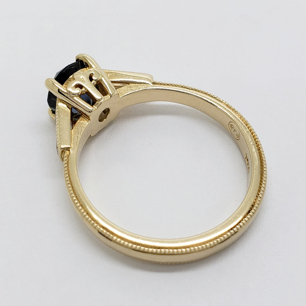 Sapphire and Diamond Engagement Ring | Era Design Vancouver Canada