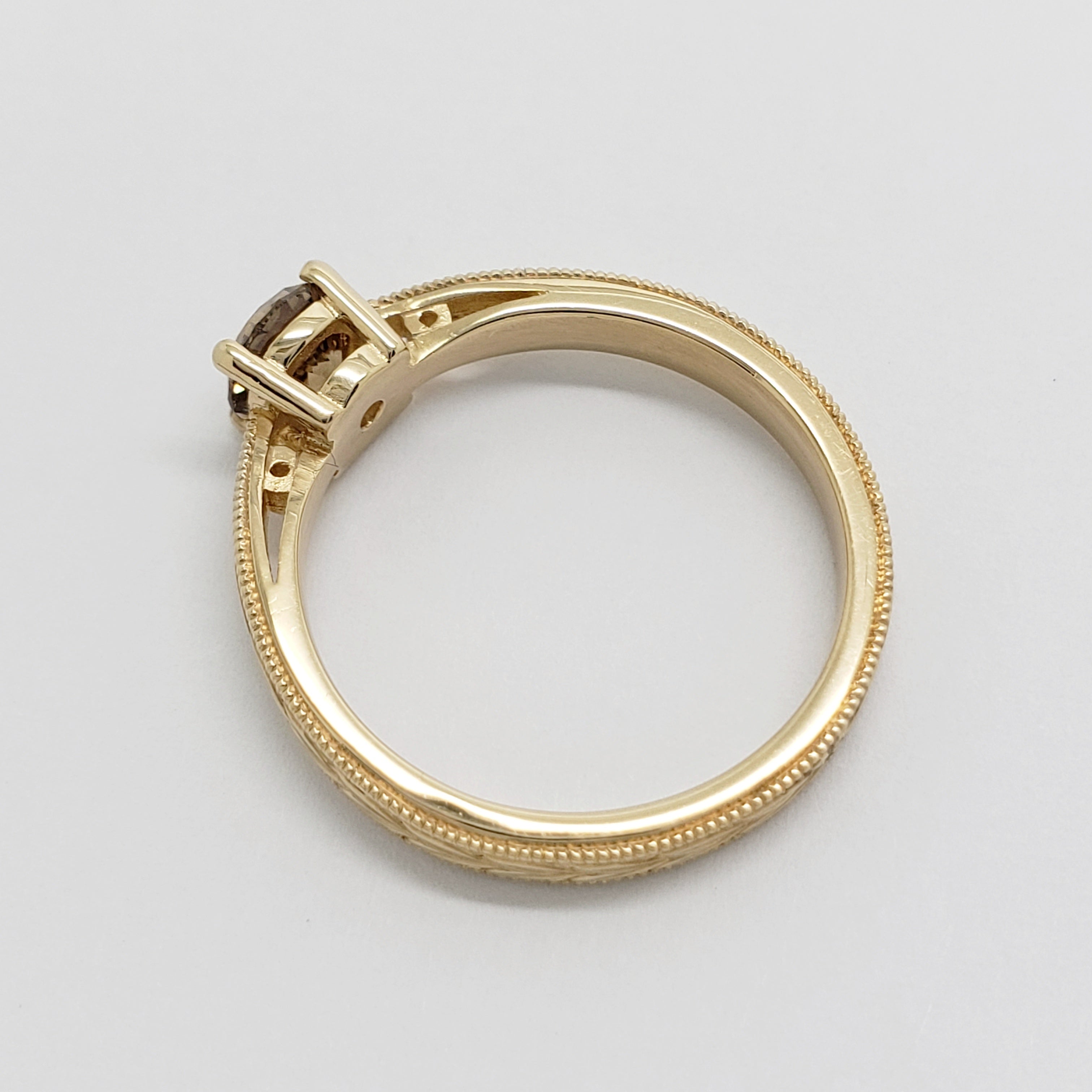 Champagne Diamond Engagement Ring | Era Design Vancouver Canada