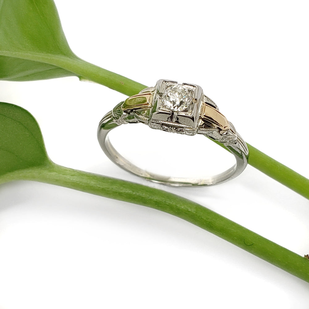 Antique Diamond Engagement Ring | Era Design Vancouver Canada