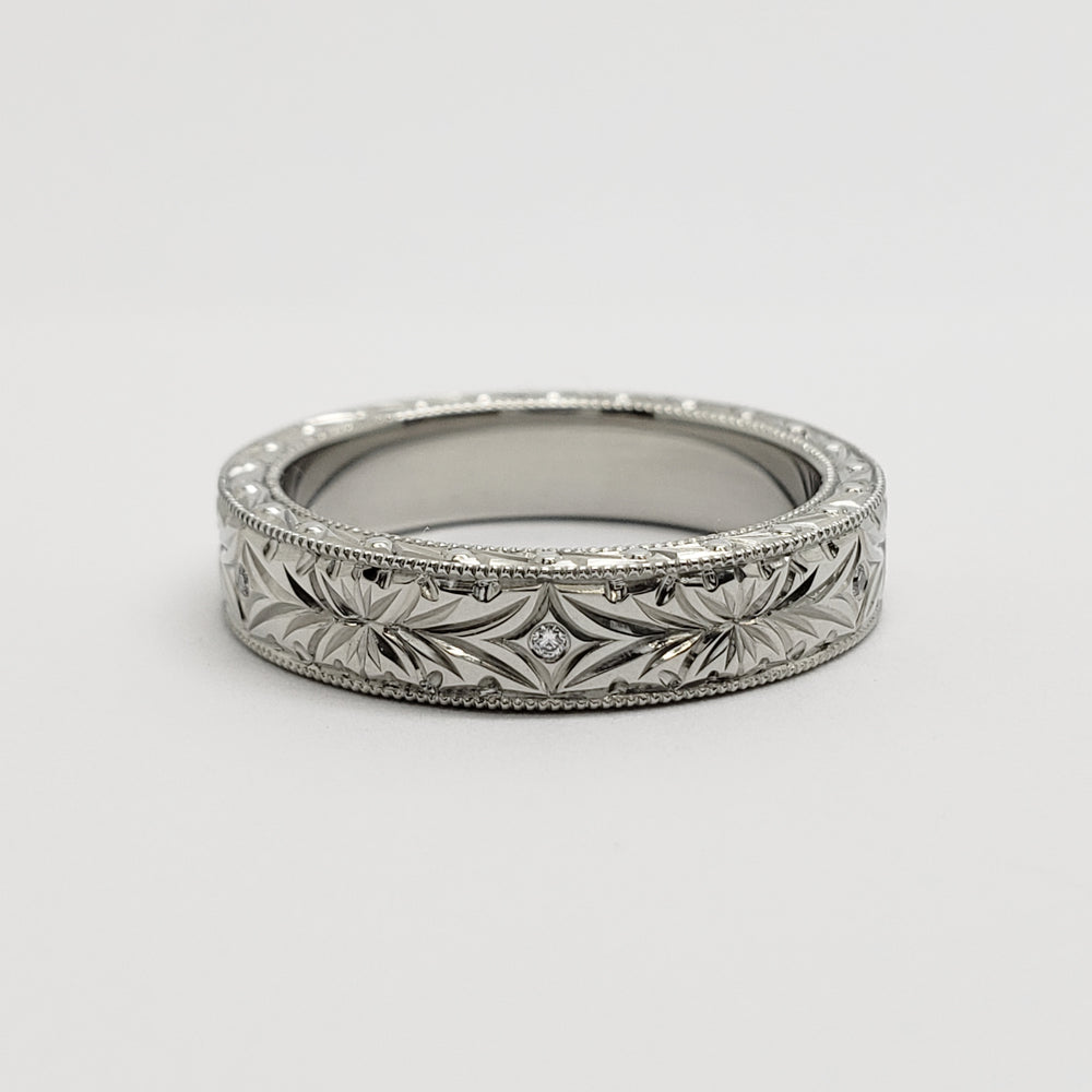 Hand Engraved Wedding Ring | Era Design Vancouver Canada 