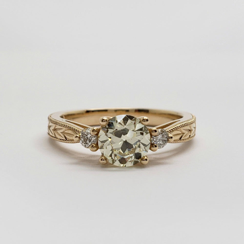 Old European Diamond Engagement Ring | Era Design Vancouver Canada