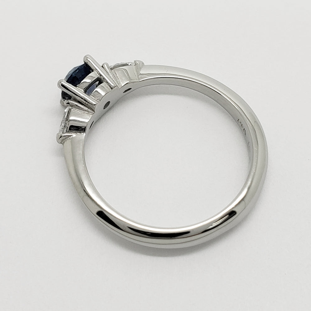 Sapphire and Diamond Engagement Ring | Era Design Vancouver Canada