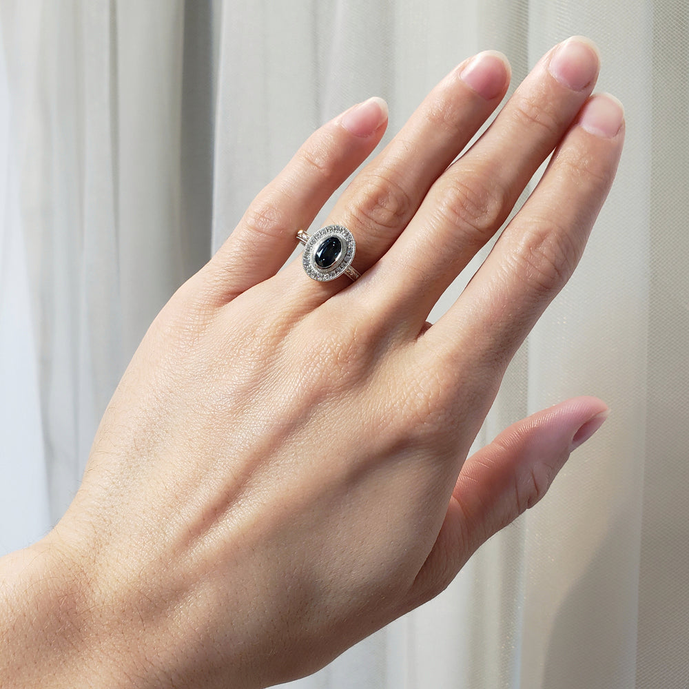 Sapphire and Diamond Engagement Ring | Era Design Vancouver Canada