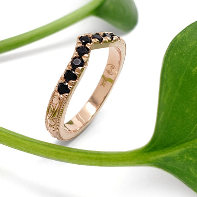 Black Spinel Wedding Ring | Era Design Vancouver Canada