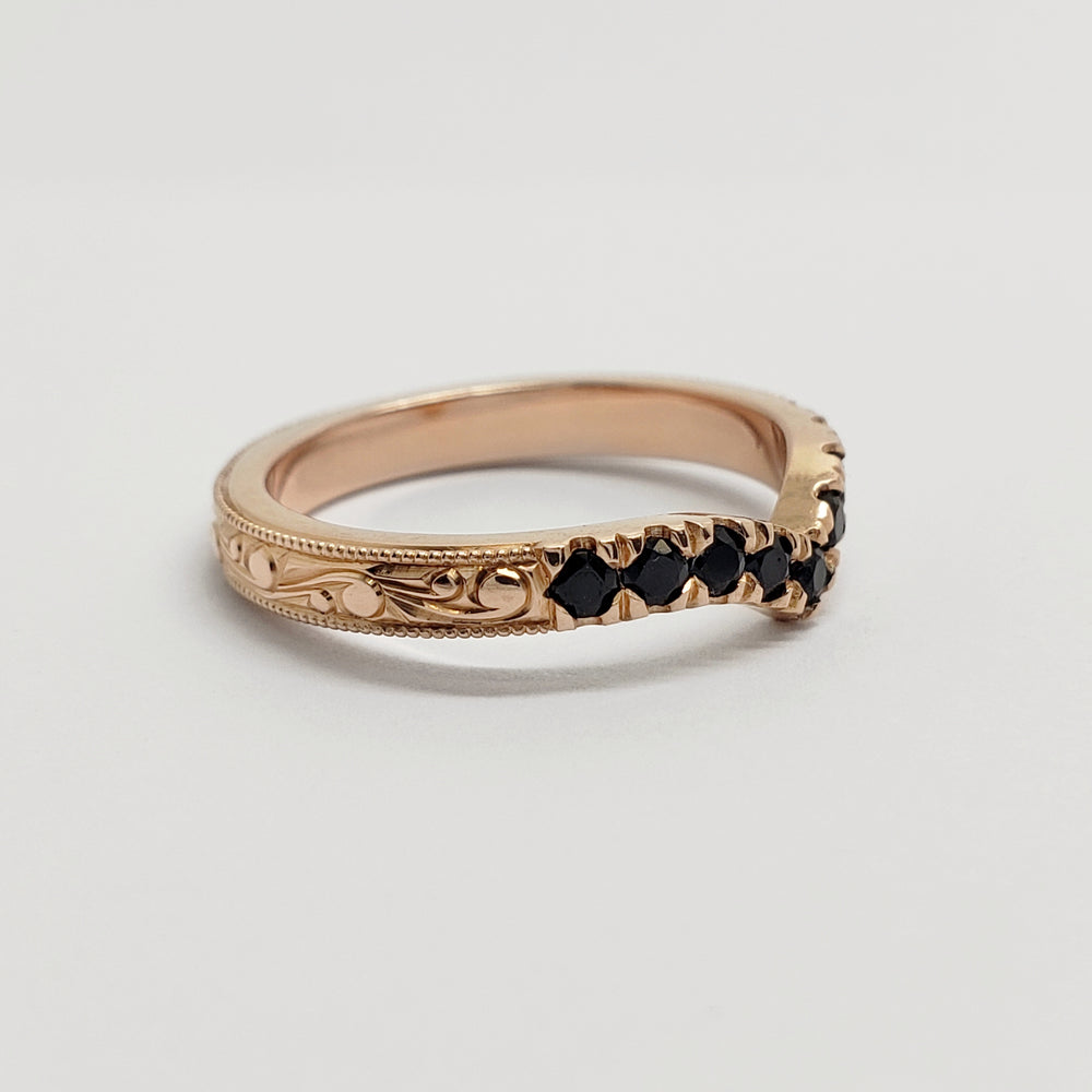Black Spinel Wedding Ring | Era Design Vancouver Canada