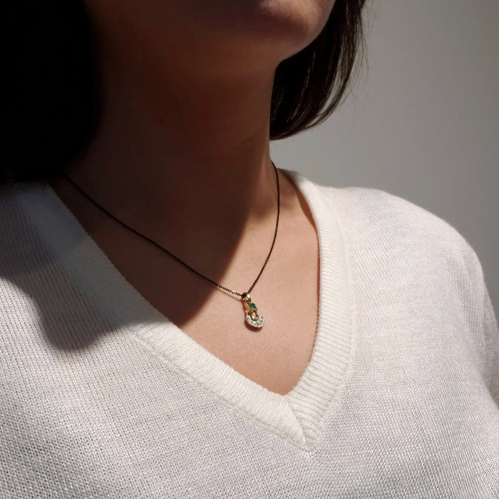 Vintage Emerald & Diamond Pendant