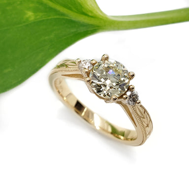 Old European Diamond Engagement Ring | Era Design Vancouver Canada
