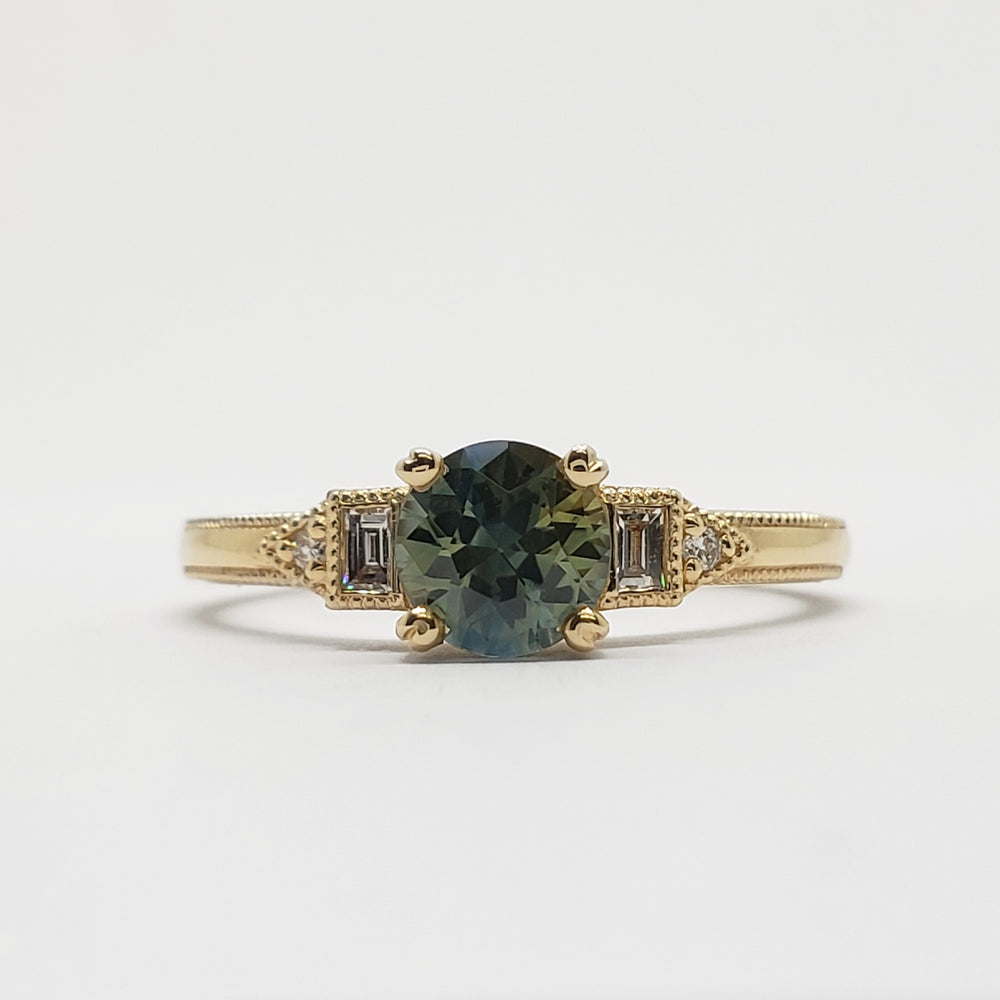 Australian Sapphire Engagement Ring | Era Design Vancouver Canada