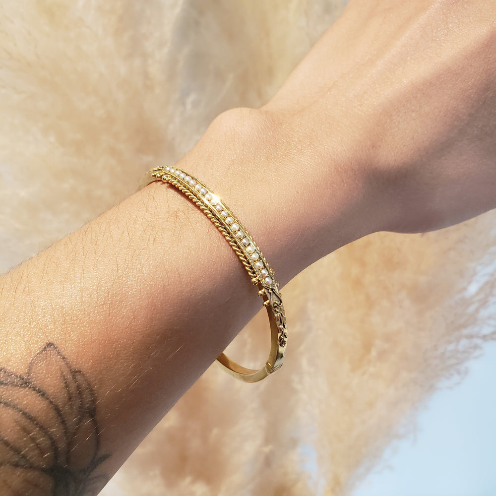 Antique Pearl Bangle | Era Design Vancouver Canada