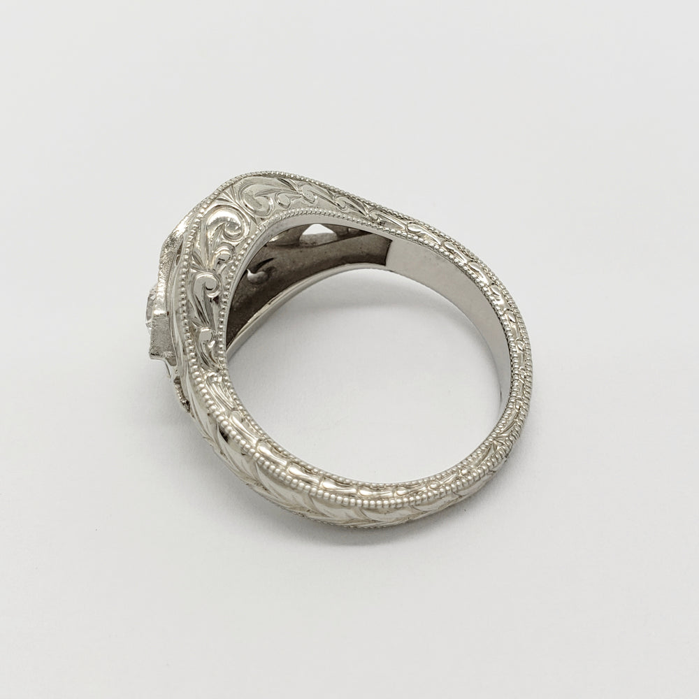 Sapphire and Diamond Engagement Ring | Era Design Vancouver Canada