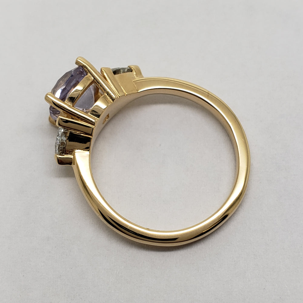 Lavender Cushion Sapphire Engagement Ring | Era Design Vancouver Canada