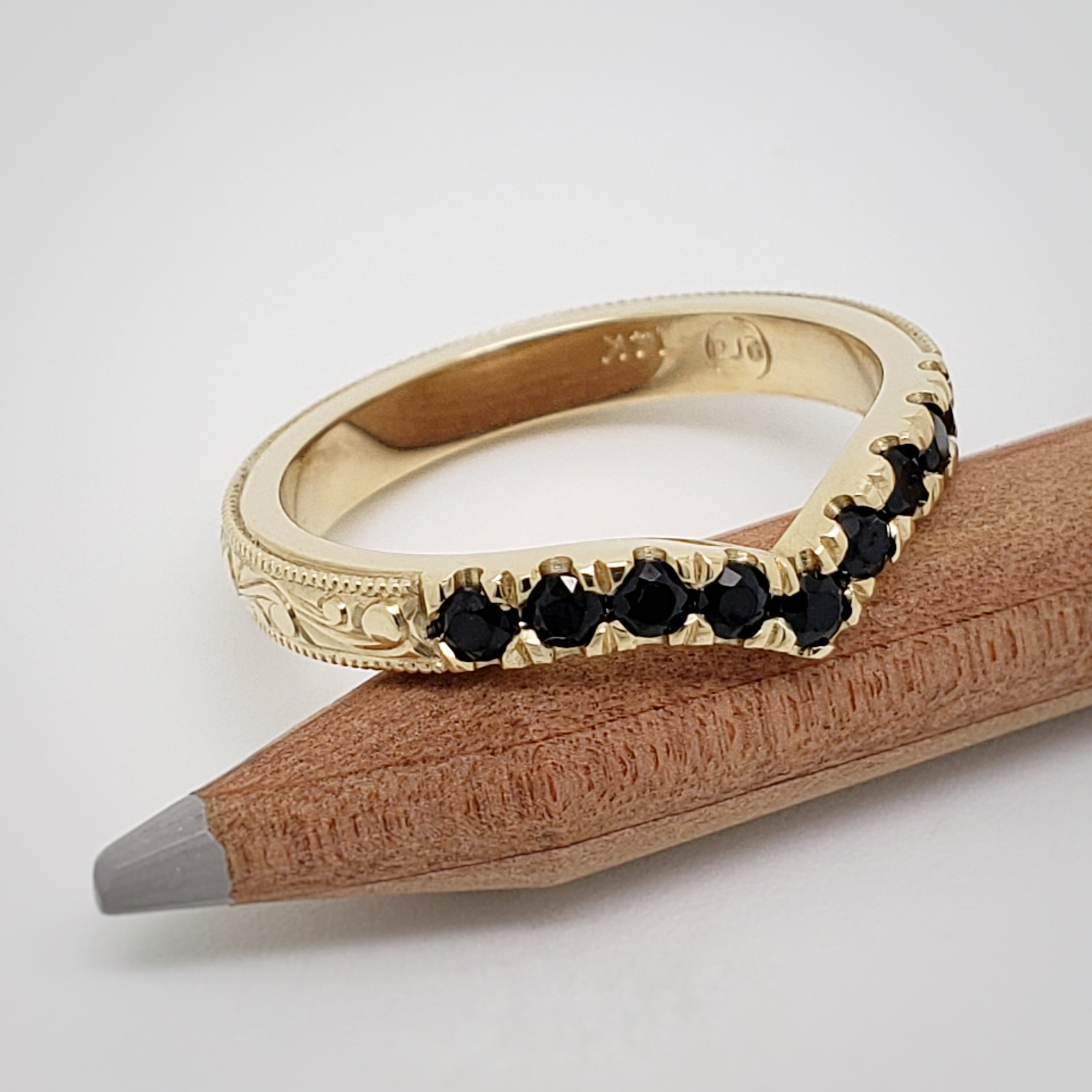 Black Spinel Wedding Ring | Era Design Vancouver Canada