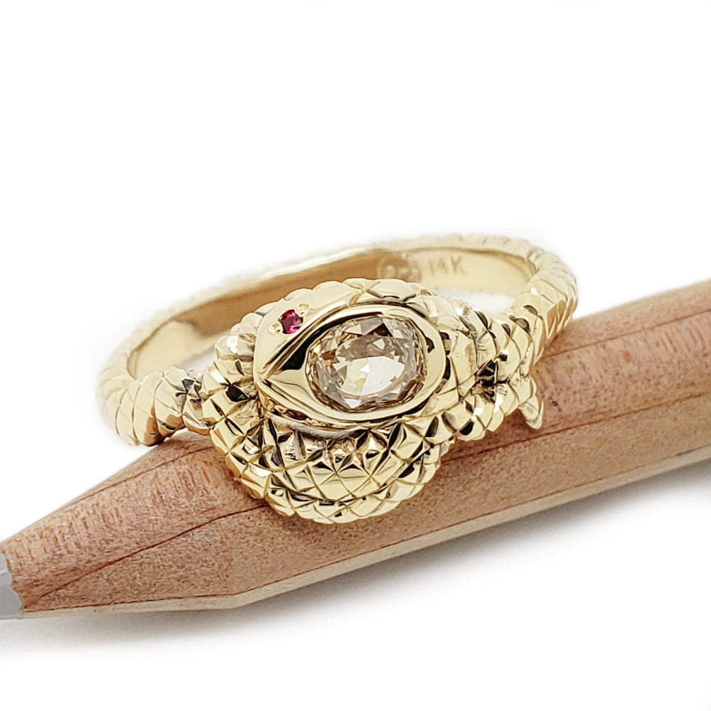 Diamond Snake Engagement Ring | Era Design Vancouver Canada