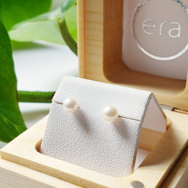 Yellow Gold Freshwater Pearl Earrings | Era Design Vancouver Canada