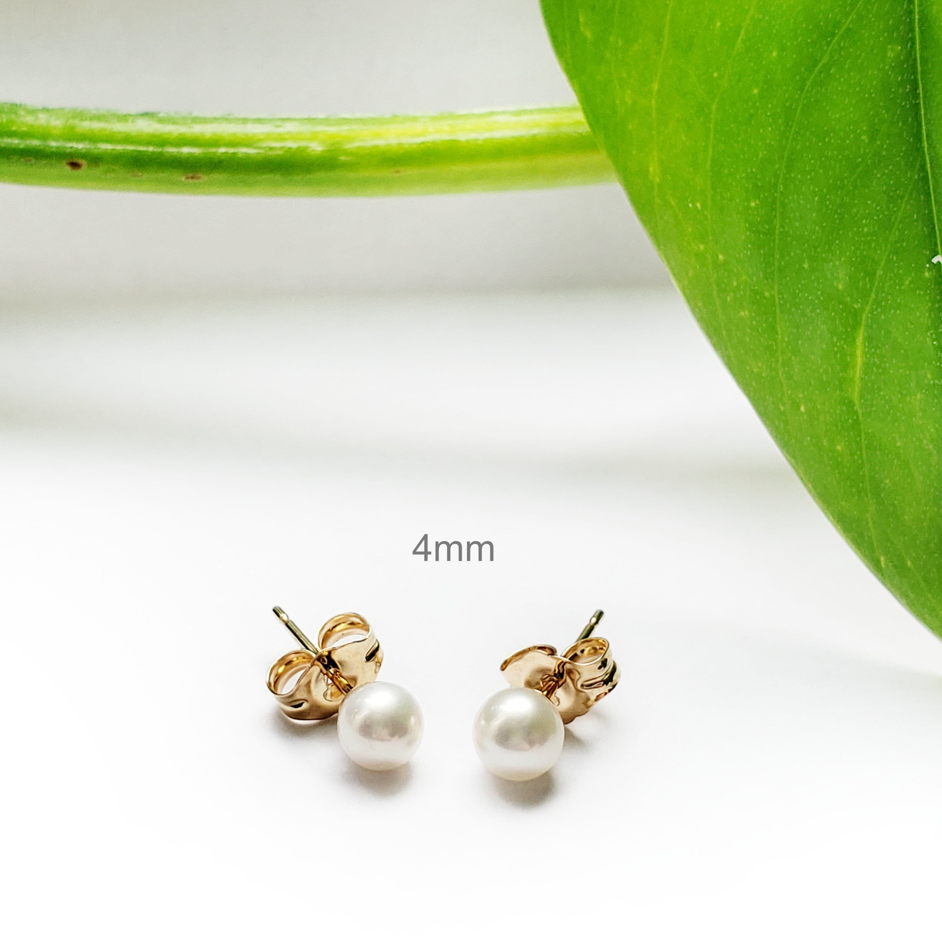 Yellow Gold Freshwater Pearl Earrings | Era Design Vancouver Canada