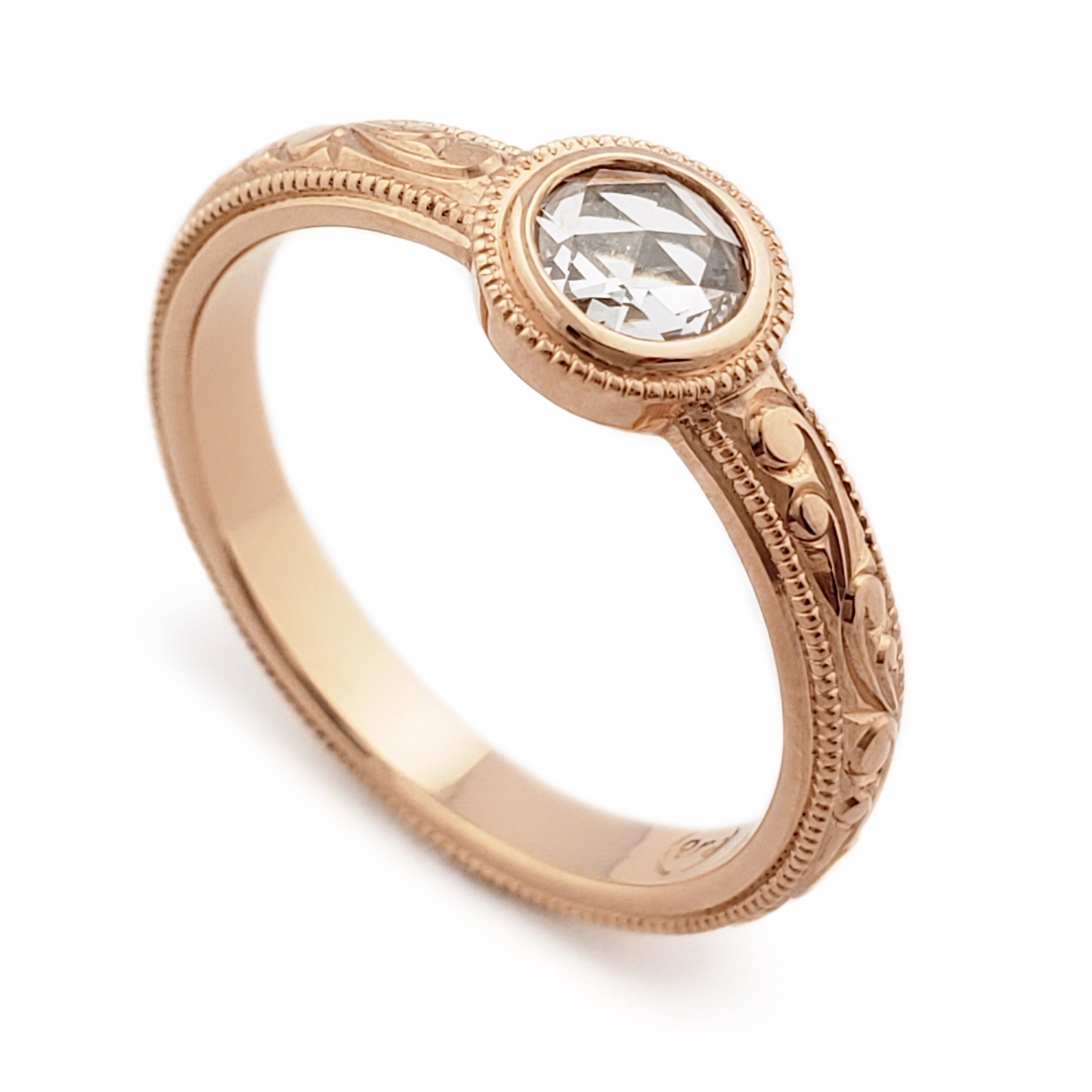 Rose Gold Diamond Engagement Ring | Era Design Vancouver Canada