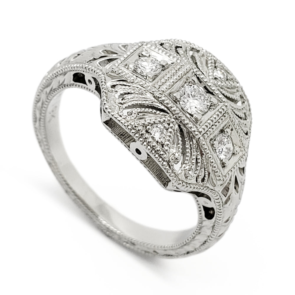 Art Deco Style Engagement Ring | Era Design Vancouver Canada